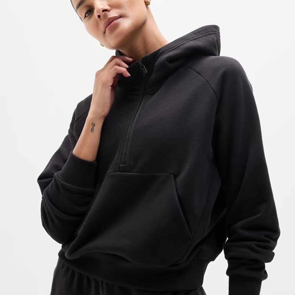 Athleta Black Hoodie Sweatshirt